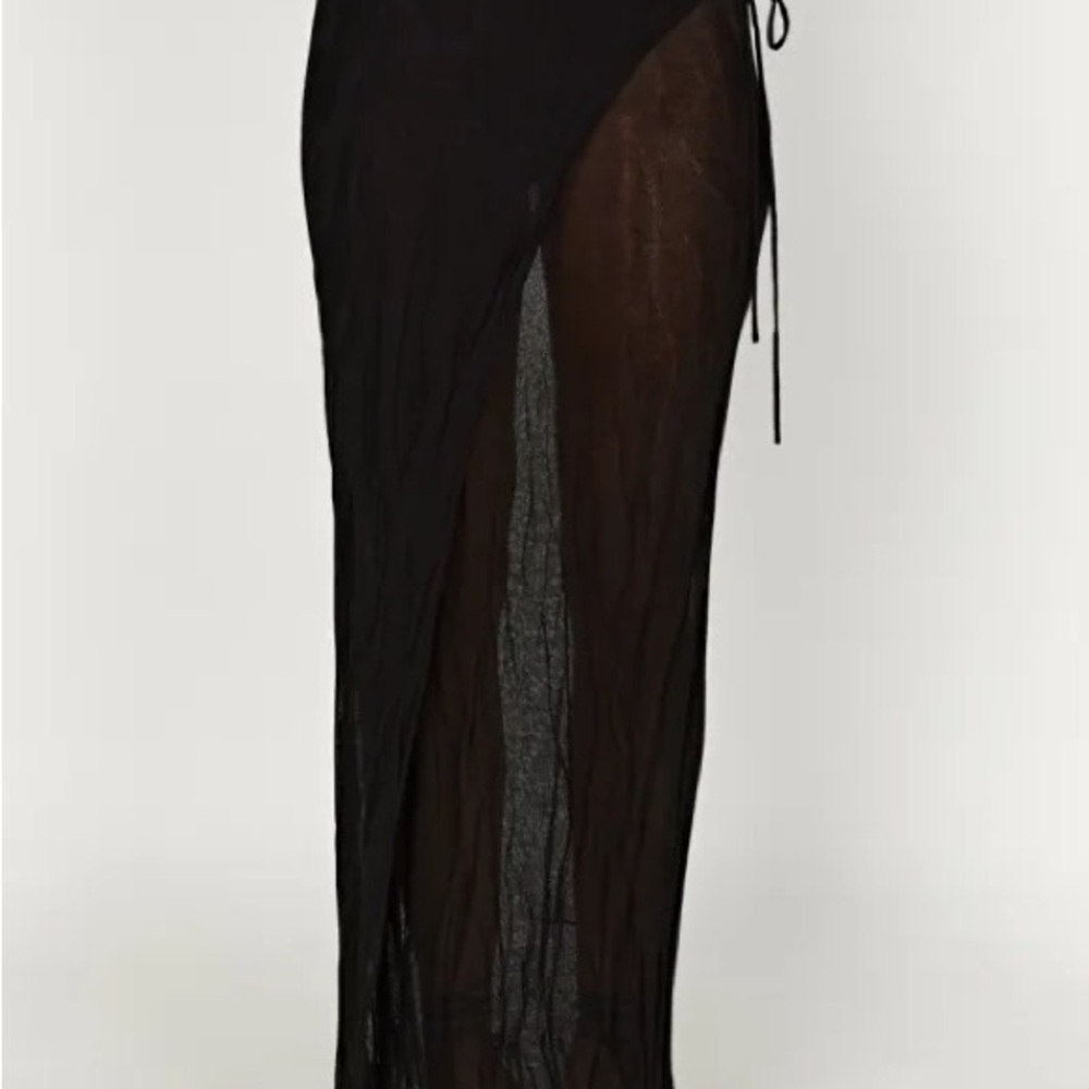 Meshki Black Sheer Maxi Skirt - Picture 3 of 5